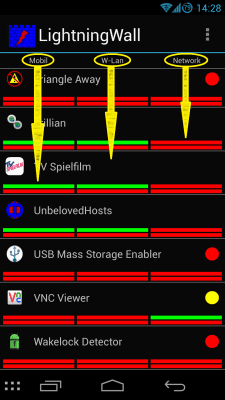 Screenshot of the application LightningWall - #2