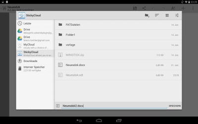 Screenshot of the application StickyCloud (TRIAL) - #2