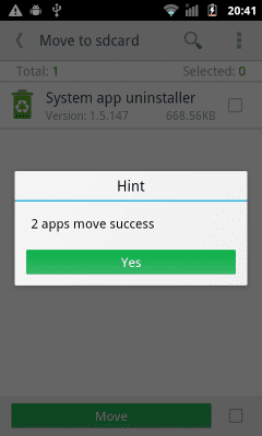 Screenshot of the application Move to SDCard - #3