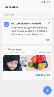 Screenshot of the application Samsung Link Sharing - #2