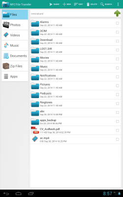Screenshot of the application NFC File Transfer - #9