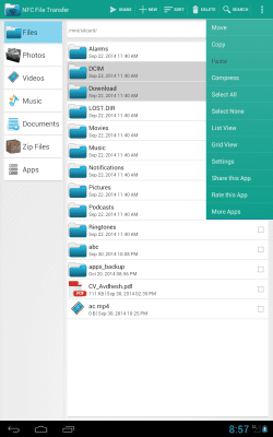 Screenshot of the application NFC File Transfer - #10