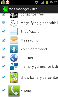 Screenshot of the application task manager killer - #3