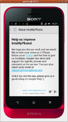 Screenshot of the application IntoMyPhone - #3