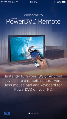 Screenshot of the application PowerDVD Remote - #1