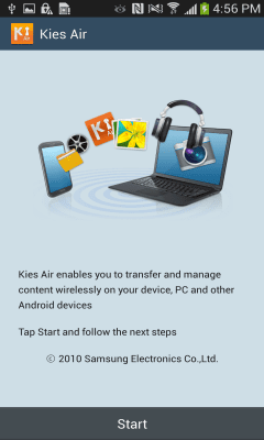 Screenshot of the application Kies Air - #2