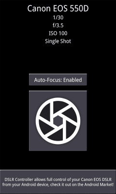 Screenshot of the application Remote Release (USB) - #2