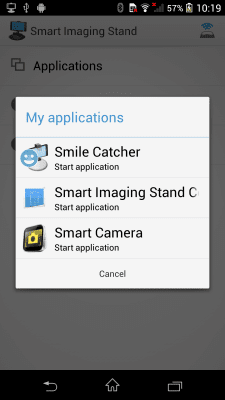 Screenshot of the application Smart Imaging Stand - #5