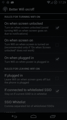 Screenshot of the application Better Wifi On/Off - #2