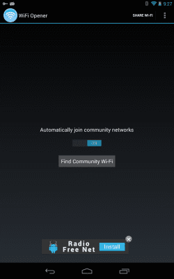 Screenshot of the application WiFi Opener - #2