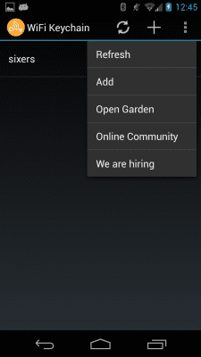 Screenshot of the application WiFi Keychain - #5