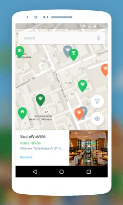 Screenshot of the application WiFi Moscow: an offline WiFi map - #3