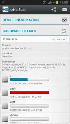 Screenshot of the application ezNetScan - #3