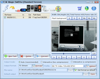 Screenshot of the application Magic Swf2Avi - #3