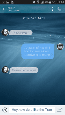 Screenshot of the application Handcent NextSMS Skin Style 8 - #4