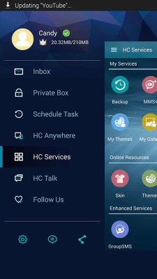 Screenshot of the application Handcent NextSMS Skin Style 8 - #5