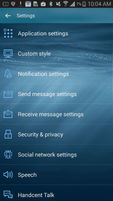 Screenshot of the application Handcent NextSMS Skin Style 8 - #6