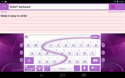Screenshot of the application SlideIT Abstract Purple Skin - #3