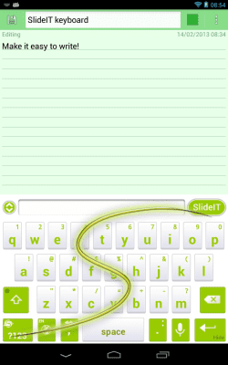 Screenshot of the application SlideIT Abstract Green Skin - #2
