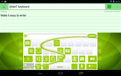 Screenshot of the application SlideIT Abstract Green Skin - #3