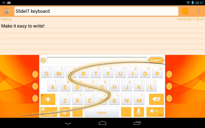 Screenshot of the application SlideIT Abstract Orange Skin - #3