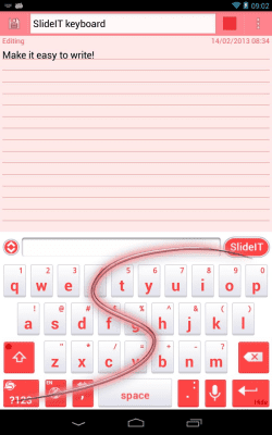 Screenshot of the application SlideIT Abstract Red Skin - #2