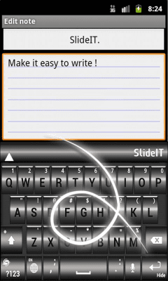 Screenshot of the application SlideIT Black Diamond Skin - #2