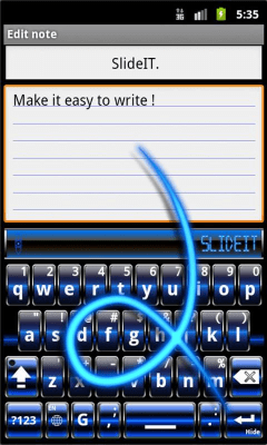 Screenshot of the application SlideIT Blue Digital Skin - #2