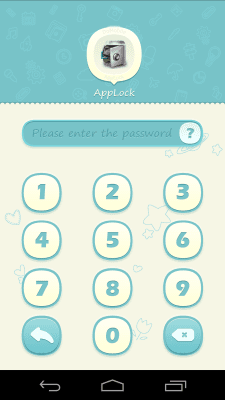 Screenshot of the application AppLock Theme Blue - #2