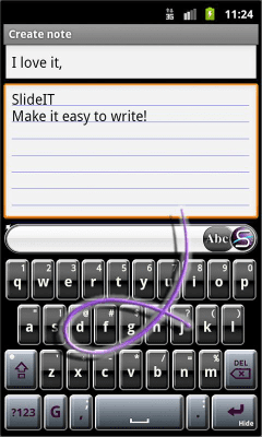 Screenshot of the application SlideIT Black Ice Skin - #2