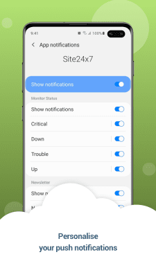 Screenshot of the application Zoho Site24x7 - #4