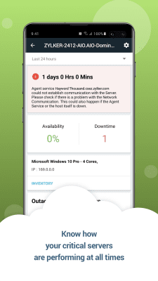 Screenshot of the application Zoho Site24x7 - #7