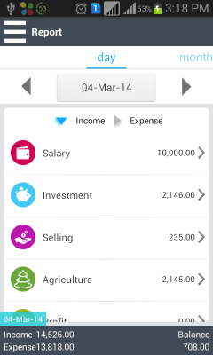 Screenshot of the application money control - #8