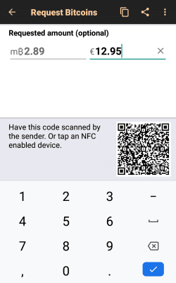 Screenshot of the application Bitcoin Wallet - #3