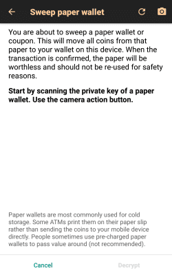 Screenshot of the application Bitcoin Wallet - #6