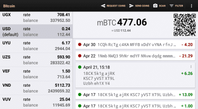 Screenshot of the application Bitcoin Wallet - #10