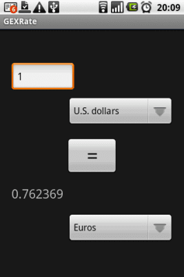 Screenshot of the application GEXRate Lite - #2