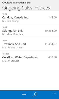 Screenshot of the application Dynamics NAV - #2