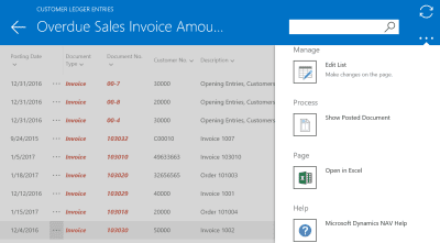 Screenshot of the application Dynamics NAV - #6