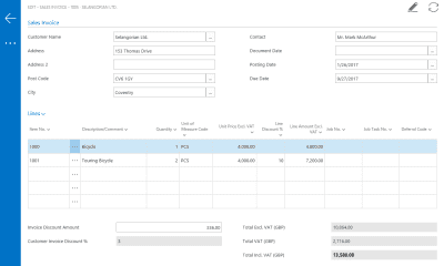 Screenshot of the application Dynamics NAV - #12