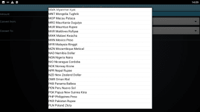 Screenshot of the application Currency Converter Free - #2