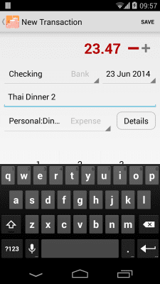 Screenshot of the application Moneydance - #2