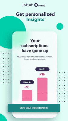 Screenshot of the application Mint: Budget, Bills, & Finance Tracker - #3