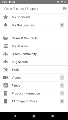 Screenshot of the application Cisco Technical Support - #2