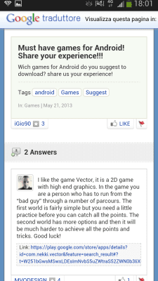 Screenshot of the application AskAndroid - #2