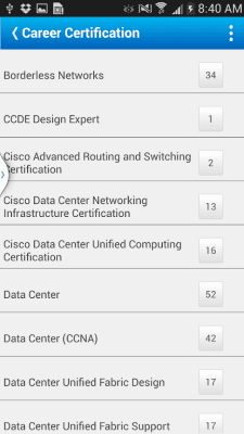 Screenshot of the application Cisco Partner Education - mPEC - #4