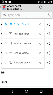 Screenshot of the application XXI Century Dictionaries - #2