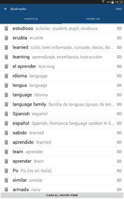 Screenshot of the application Bravolol Spanish English Dictionary - #9