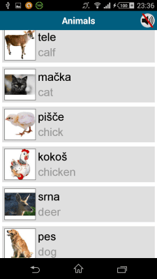 Screenshot of the application Slovenian 50 languages - #6