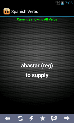 Screenshot of the application Spanish Verbs Pro Edition - #8